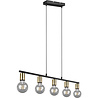 HLW LED Zwarte & Gouden LED Hanglamp Trion Zuncka - 5-lichts E27, Rechthoek HLW LED Zwarte & Gouden LED Hanglamp Trion Zuncka - 5-lichts E27, Rechthoek