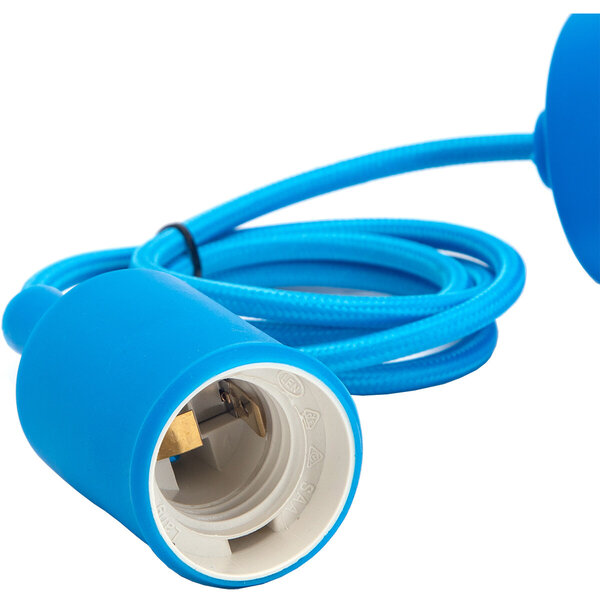 HLW LED Stijlvolle LED Hanglamp Aigi Yuka - Stoffen LED Lamp Rond Mat Blauw, E27 Fitting HLW LED Stijlvolle LED Hanglamp Aigi Yuka - Stoffen LED Lamp Rond Mat Blauw, E27 Fitting