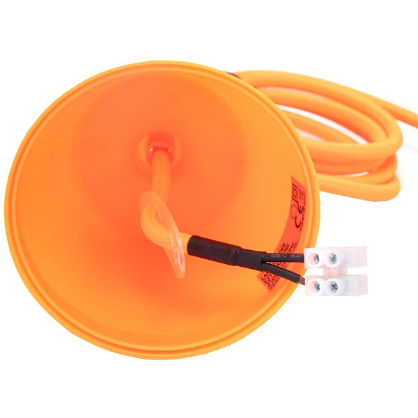 HLW LED Stijlvolle LED Hanglamp Aigi Yuka - Stoffen LED Lamp Mat Oranje, Ronde Vorm, E27 Fitting