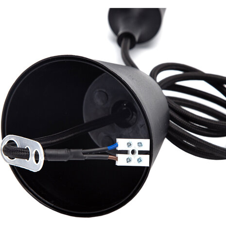 HLW LED LED Hanglamp Aigi Yuka - Stoffen Zwarte LED Hanglamp Rond Mat Zwart HLW LED LED Hanglamp Aigi Yuka - Stoffen Zwarte LED Hanglamp Rond Mat Zwart