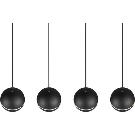 HLW LED Zwarte LED Hanglamp - 4-lichts LED Lamp met E14 Fitting, Mat Zwart HLW LED Zwarte LED Hanglamp - 4-lichts LED Lamp met E14 Fitting, Mat Zwart