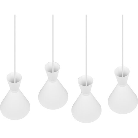 HLW LED LED Hanglamp Trion Ewomi - Witte 4-lichts LED Hanglamp met E27 Fitting