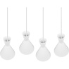 HLW LED LED Hanglamp Trion Ewomi - Witte 4-lichts LED Hanglamp met E27 Fitting