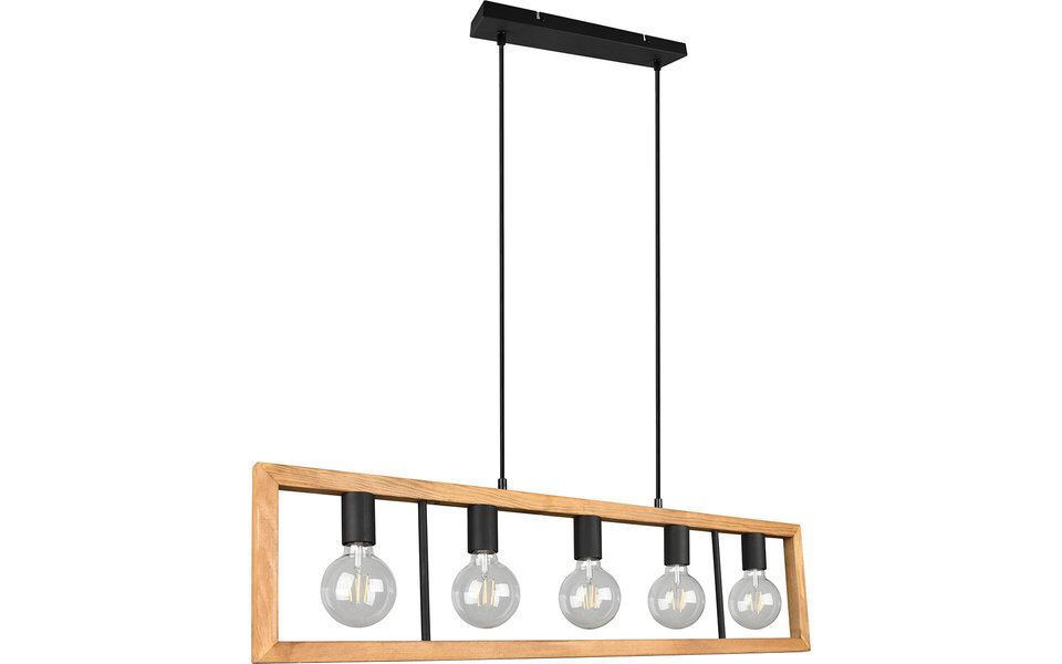 HLW LED LED Hanglamp - Zwarte LED Hanglamp Trion Aplon, 4-lichts Aluminium, In hoogte verstelbaar HLW LED LED Hanglamp - Zwarte LED Hanglamp Trion Aplon, 4-lichts Aluminium, In hoogte verstelbaar