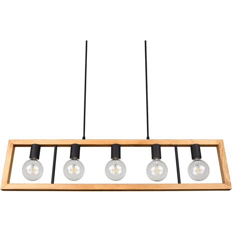 HLW LED LED Hanglamp - Zwarte LED Hanglamp Trion Aplon, 4-lichts Aluminium, In hoogte verstelbaar