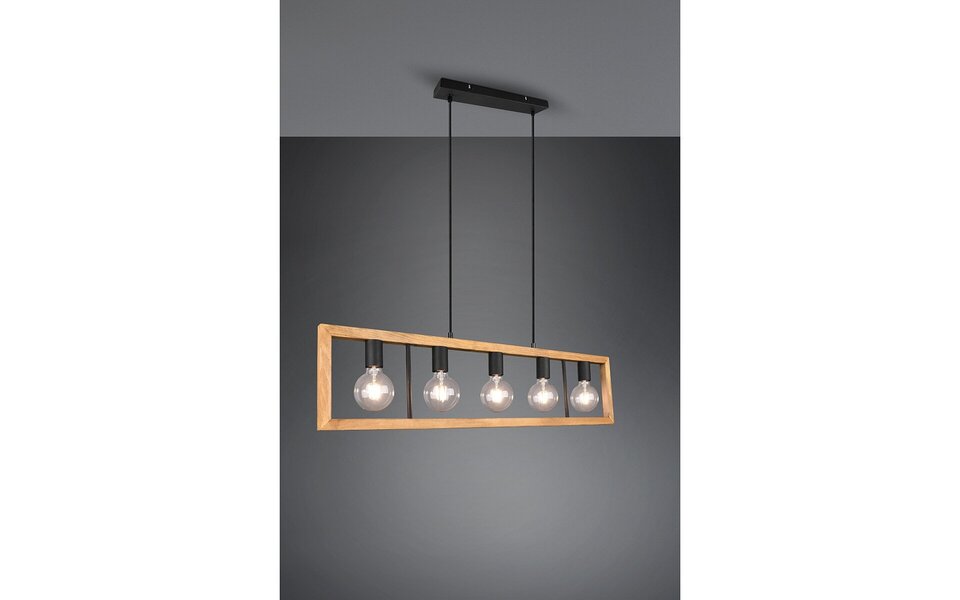 HLW LED LED Hanglamp - Zwarte LED Hanglamp Trion Aplon, 4-lichts Aluminium, In hoogte verstelbaar HLW LED LED Hanglamp - Zwarte LED Hanglamp Trion Aplon, 4-lichts Aluminium, In hoogte verstelbaar