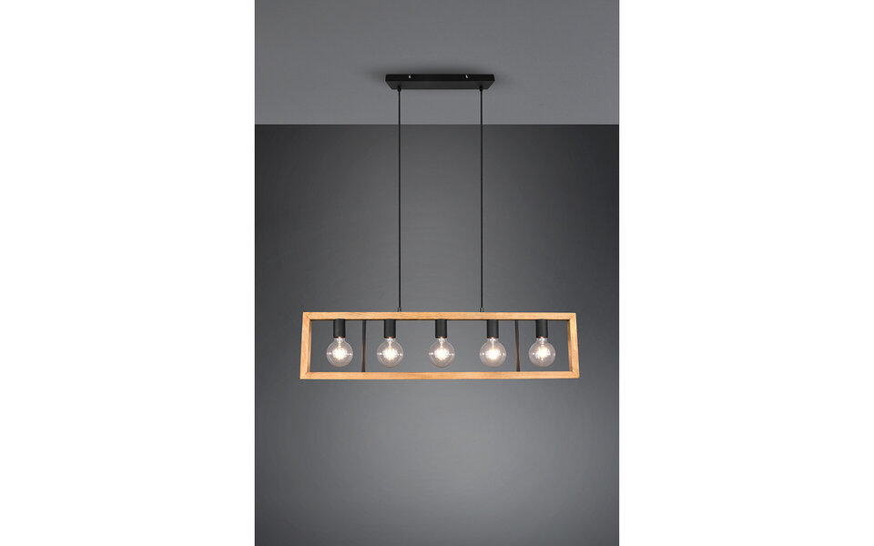 HLW LED LED Hanglamp - Zwarte LED Hanglamp Trion Aplon, 4-lichts Aluminium, In hoogte verstelbaar HLW LED LED Hanglamp - Zwarte LED Hanglamp Trion Aplon, 4-lichts Aluminium, In hoogte verstelbaar