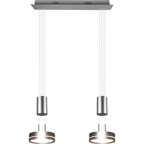 HLW LED Moderne Witte Dimbare LED Hanglamp 14.4W - Rond, Warm Wit, 2-lichts