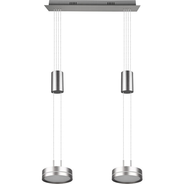 HLW LED Moderne Witte Dimbare LED Hanglamp 14.4W - Rond, Warm Wit, 2-lichts