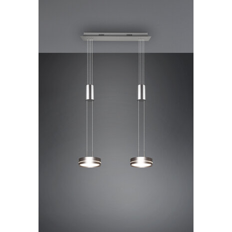 HLW LED Moderne Witte Dimbare LED Hanglamp 14.4W - Rond, Warm Wit, 2-lichts