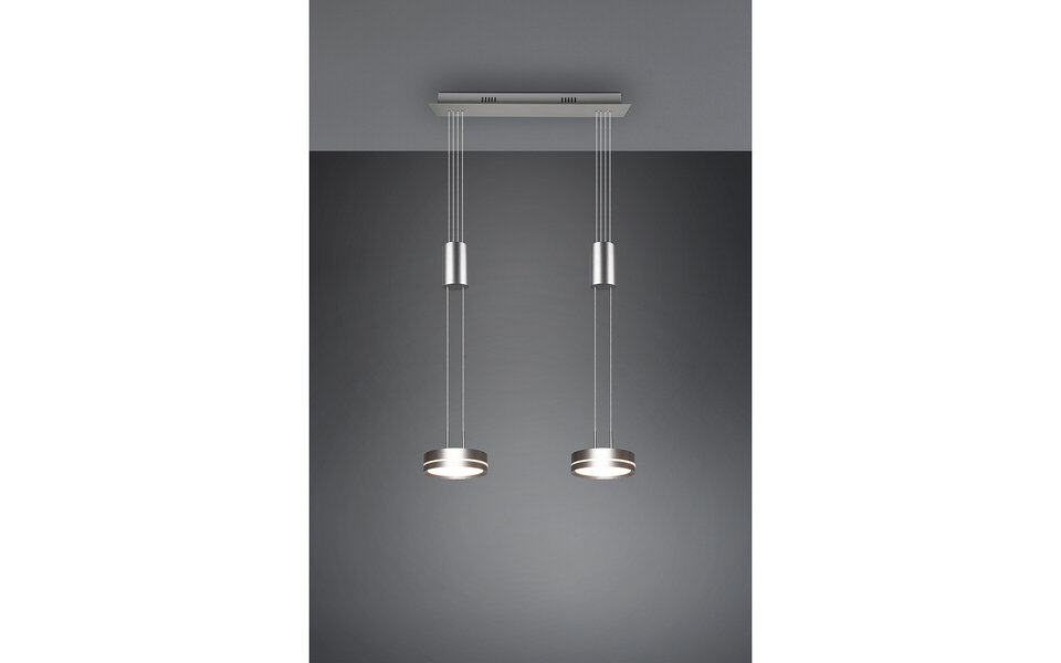 HLW LED Moderne Witte Dimbare LED Hanglamp 14.4W - Rond, Warm Wit, 2-lichts