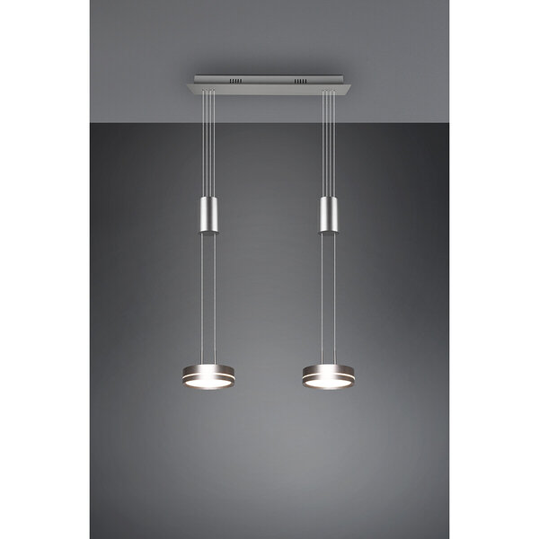 HLW LED Moderne Witte Dimbare LED Hanglamp 14.4W - Rond, Warm Wit, 2-lichts