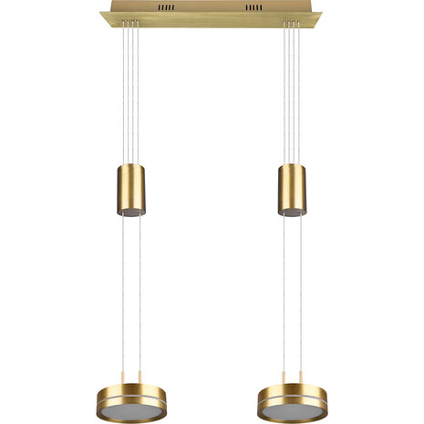 HLW LED Dimbare LED Hanglamp Mat Goud & Wit - Warm Wit 4W LED Verlichting