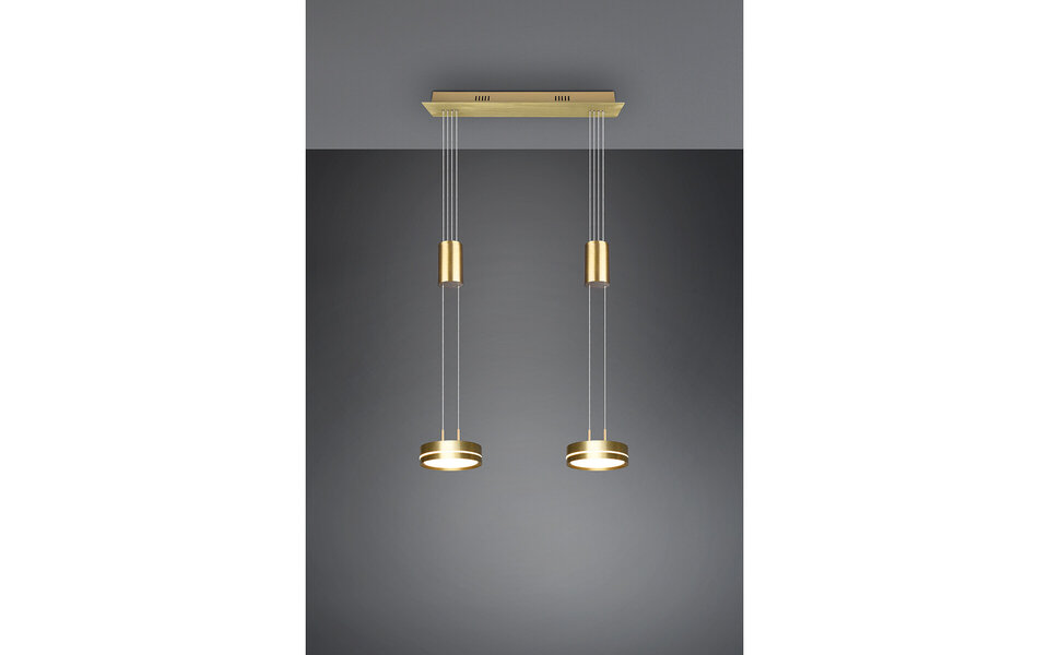 HLW LED Dimbare LED Hanglamp Mat Goud & Wit - Warm Wit 4W LED Verlichting