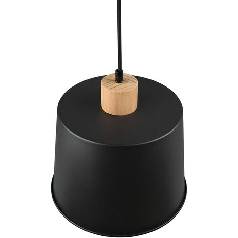 HLW LED Zwarte LED Hanglamp Trion Hittal - 4-lichts, E27 fitting, Mat Zwart Aluminium