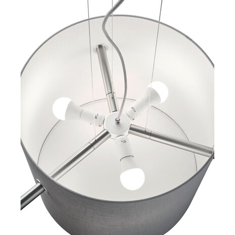 HLW LED LED Hanglamp Trion Coleno - Rond Design met 3 E27 Fittingen & Mat Nikkel HLW LED LED Hanglamp Trion Coleno - Rond Design met 3 E27 Fittingen & Mat Nikkel