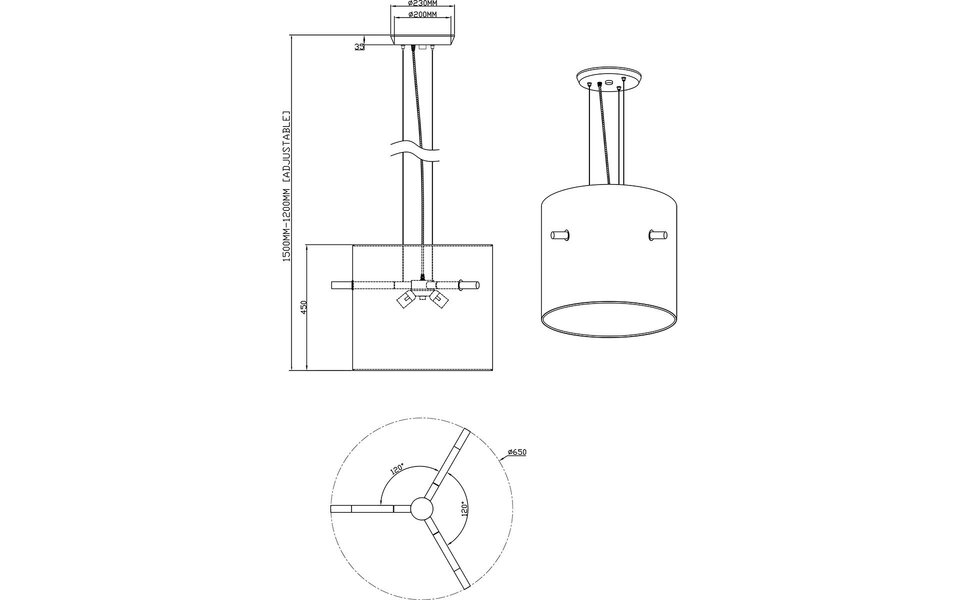 HLW LED LED Hanglamp Trion Coleno - Rond Design met 3 E27 Fittingen & Mat Nikkel HLW LED LED Hanglamp Trion Coleno - Rond Design met 3 E27 Fittingen & Mat Nikkel