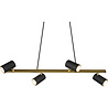 HLW LED Zwarte & Gouden LED Hanglamp Trion Milona - 4-lichts LED lamp met GU10 fitting HLW LED Zwarte & Gouden LED Hanglamp Trion Milona - 4-lichts LED lamp met GU10 fitting