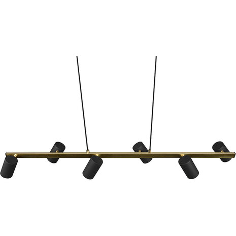 HLW LED Zwarte & Gouden LED Hanglamp Trion Milona - 6-lichts, GU10 fitting, aluminium HLW LED Zwarte & Gouden LED Hanglamp Trion Milona - 6-lichts, GU10 fitting, aluminium