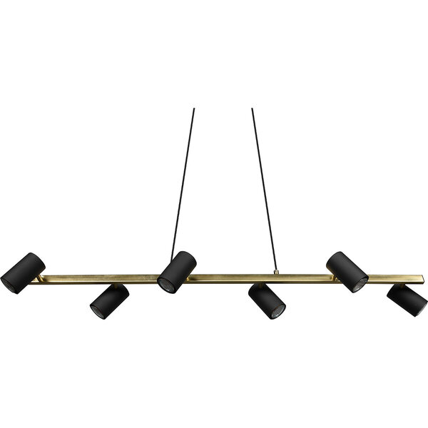 HLW LED Zwarte & Gouden LED Hanglamp Trion Milona - 6-lichts, GU10 fitting, aluminium HLW LED Zwarte & Gouden LED Hanglamp Trion Milona - 6-lichts, GU10 fitting, aluminium