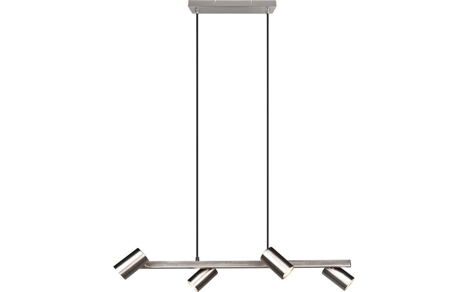 HLW LED LED Hanglamp Trion Milona - 4-lichts Rond Mat Nikkel Aluminium met GU10 Fitting