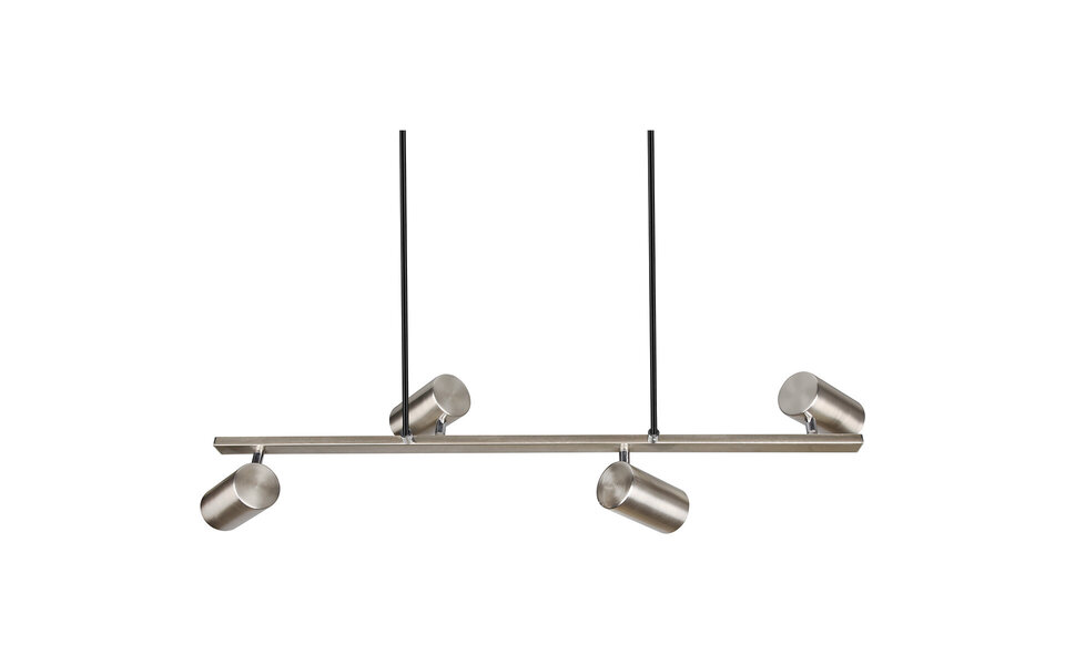 HLW LED LED Hanglamp Trion Milona - 4-lichts Rond Mat Nikkel Aluminium met GU10 Fitting