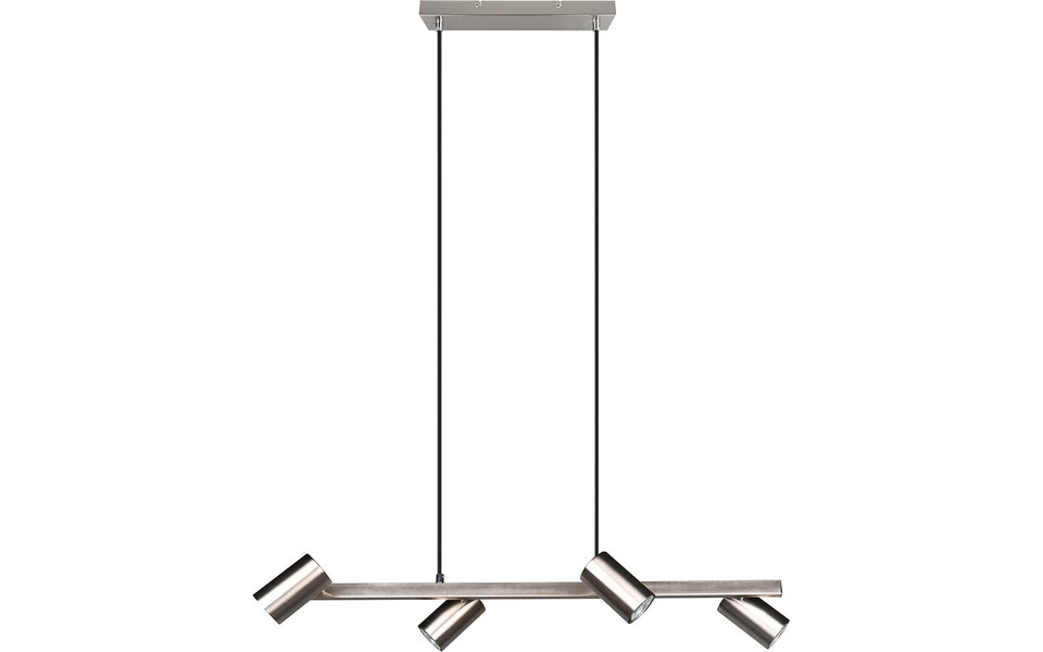 HLW LED LED Hanglamp Trion Milona - 4-lichts Rond Mat Nikkel Aluminium met GU10 Fitting