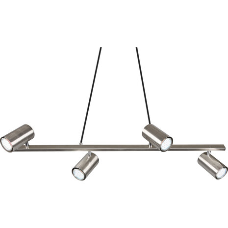 HLW LED LED Hanglamp Trion Milona - 4-lichts Rond Mat Nikkel Aluminium met GU10 Fitting HLW LED LED Hanglamp Trion Milona - 4-lichts Rond Mat Nikkel Aluminium met GU10 Fitting