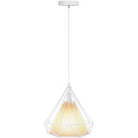 Klassieke Witte LED Hanglamp - Retro Mat Wit Aluminium