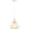 HLW LED LED Hanglamp - Klassieke Witte LED Hanglamp met E27 Fitting - Retro Mat Wit Aluminium