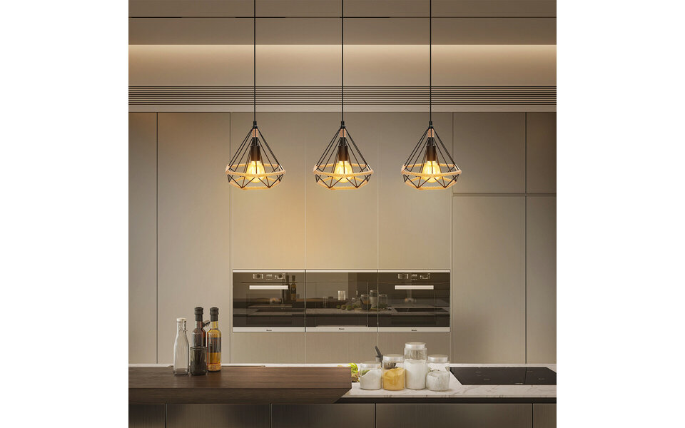 HLW LED Klassieke LED Hanglamp Aigi Elsa - Zwarte Aluminium & Bruin Houten Lichtvenster HLW LED Klassieke LED Hanglamp Aigi Elsa - Zwarte Aluminium & Bruin Houten Lichtvenster