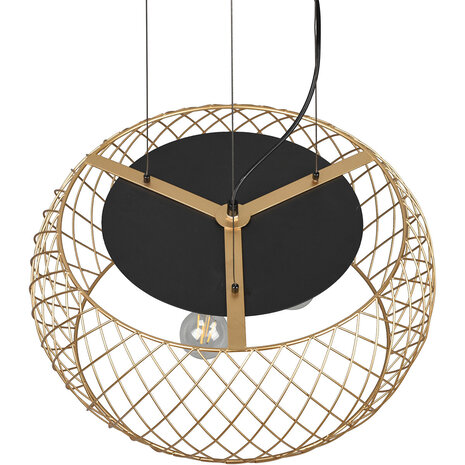 HLW LED Zwarte & Gouden LED Hanglamp Trion Tymon - 3-lichts E27, Verstelbaar HLW LED Zwarte & Gouden LED Hanglamp Trion Tymon - 3-lichts E27, Verstelbaar