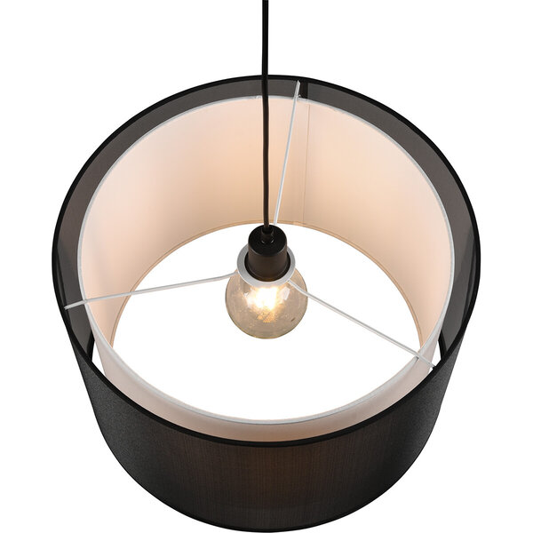 HLW LED LED Hanglamp Trion Bidon - Zwarte LED Hanglamp met Rookkleurig Lichtvenster