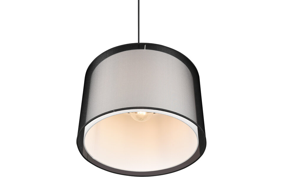 HLW LED LED Hanglamp Trion Bidon - Zwarte LED Hanglamp met Rookkleurig Lichtvenster