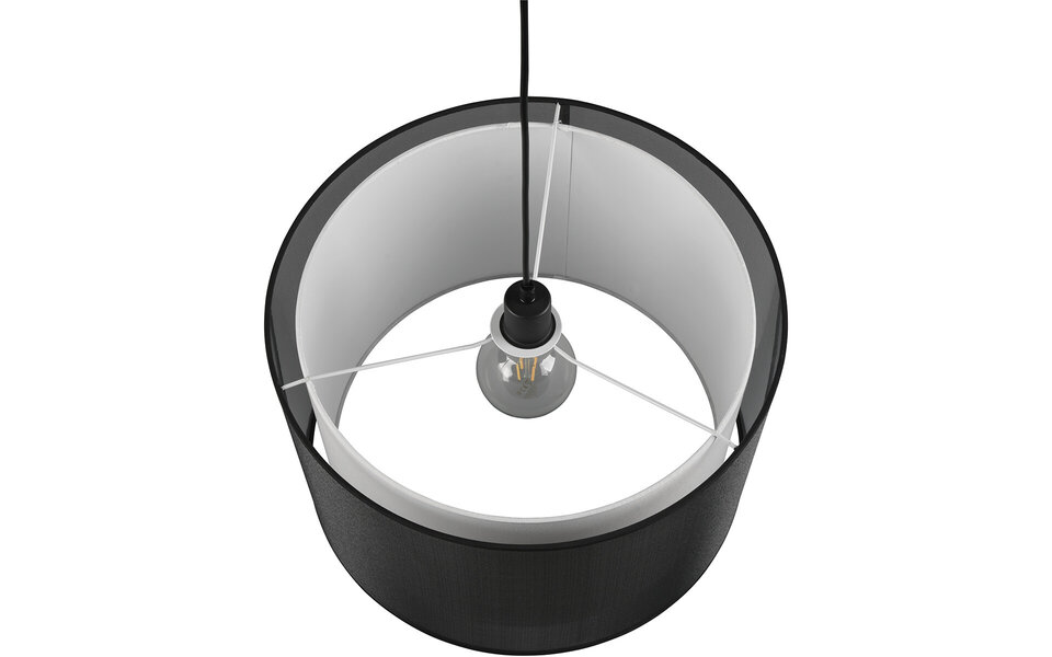 HLW LED LED Hanglamp Trion Bidon - Zwarte LED Hanglamp met Rookkleurig Lichtvenster