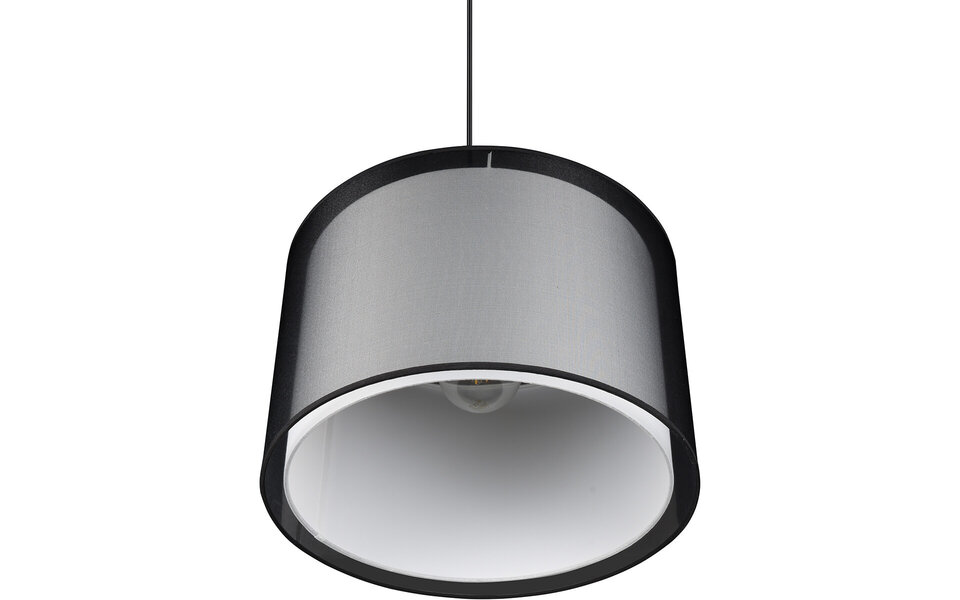 HLW LED LED Hanglamp Trion Bidon - Zwarte LED Hanglamp met Rookkleurig Lichtvenster