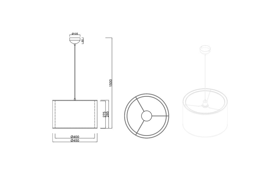 HLW LED LED Hanglamp Trion Bidon - Zwarte LED Hanglamp met Rookkleurig Lichtvenster