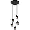 LED Hanglamp Trion Merda - Zwarte 5-lichts LED Lamp