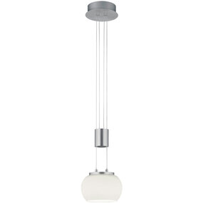 Dimbare Witte LED Hanglamp 8W - Warm Wit, Mat Nikkel