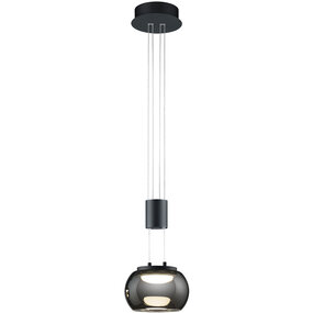 Dimbare LED Hanglamp 8W - Mat Zwart & Warm Wit Licht