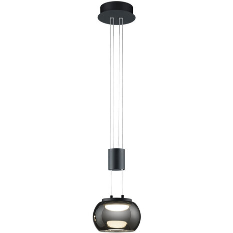 Dimbare LED Hanglamp 8W - Mat Zwart & Wit - Warm Wit 3000K - Modern & Energiezuinig Dimbare LED Hanglamp 8W - Mat Zwart & Wit - Warm Wit 3000K - Modern & Energiezuinig