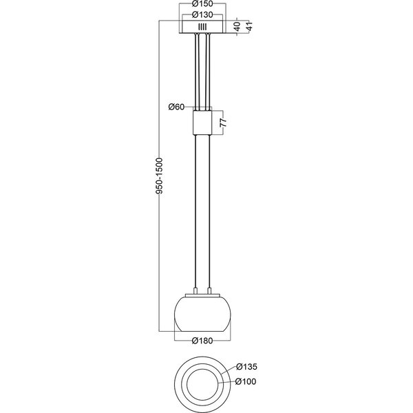 HLW LED Dimbare LED Hanglamp 8W - Mat Zwart & Wit - Warm Wit 3000K - Modern & Energiezuinig HLW LED Dimbare LED Hanglamp 8W - Mat Zwart & Wit - Warm Wit 3000K - Modern & Energiezuinig