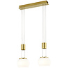 HLW LED Dimbare Gouden LED Hanglamp 16W - Warm Wit Licht, 2-Punts Aluminium Design HLW LED Dimbare Gouden LED Hanglamp 16W - Warm Wit Licht, 2-Punts Aluminium Design