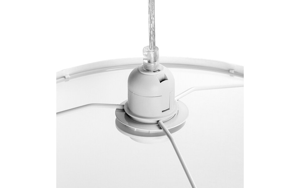 HLW LED Stoffen LED Hanglamp Aigi Utra - Mat Witte Rond LED Lamp met E27 Fitting