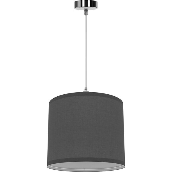 HLW LED Moderne Stoffen LED Hanglamp Grijs - Mat Grijs Kunststof, E27 Fitting