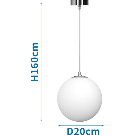 HLW LED Witte LED Hanglamp Aigi Pyra met Glas - Mat Wit - E27 Fitting - Rond HLW LED Witte LED Hanglamp Aigi Pyra met Glas - Mat Wit - E27 Fitting - Rond