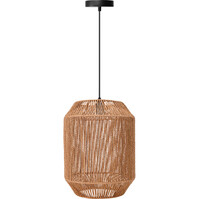 LED Hanglamp Aigi Aly - Mat Bruin Papier, E27 Fitting