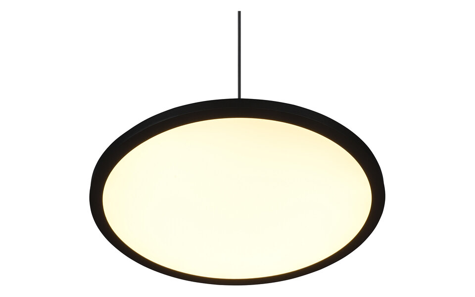 HLW LED Dimbare LED Hanglamp 29W - Mat Zwart & Wit, Warm Wit 3000K, Modern Design