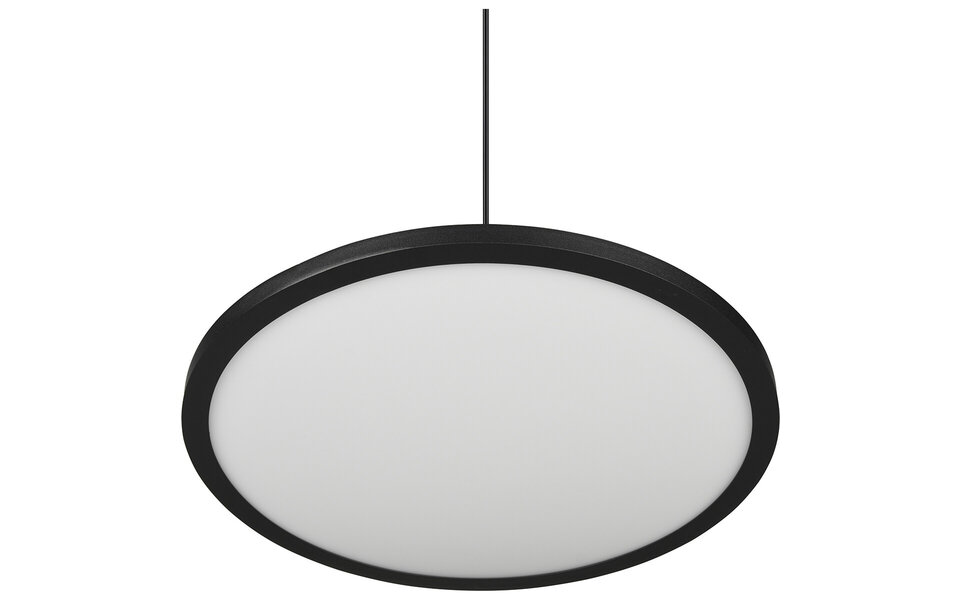 HLW LED Dimbare LED Hanglamp 29W - Mat Zwart & Wit, Warm Wit 3000K, Modern Design