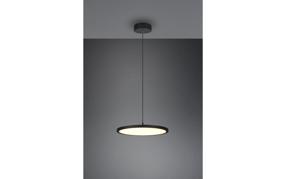 HLW LED Dimbare LED Hanglamp 29W - Mat Zwart & Wit, Warm Wit 3000K, Modern Design